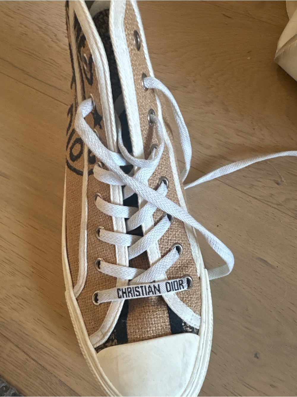 Dior Women High-Top Sneakers in Beige - Picture 2 of 5
